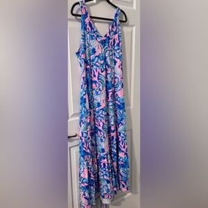 Lilly Pulitzer Madsen V-Neck Midi Dress XL